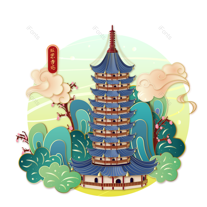 中国风图片,矢量素材元素,古风建筑PNG,免抠素材